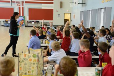 Feeding America And Akron-Canton Regional Food Bank Host Hungry To Help Lesson Plan For Students At Ohio Elementary School